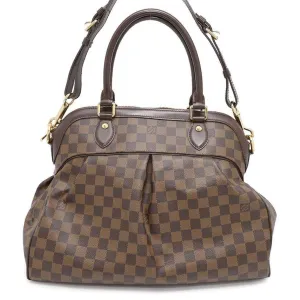 Louis Vuitton Ebene Color Damier Canvas Handbag (Pre-Owned)