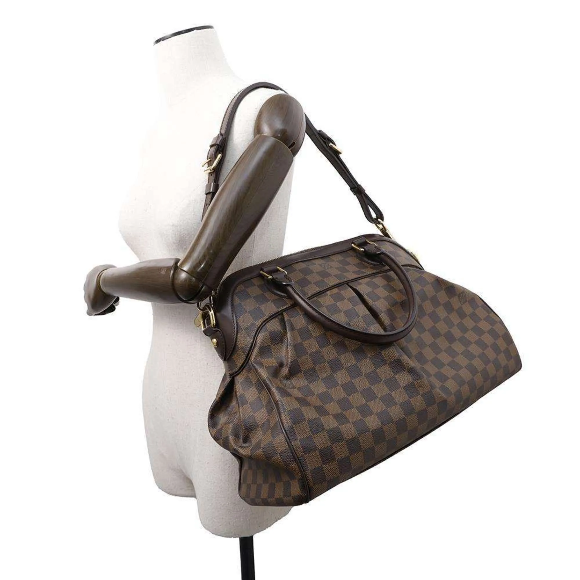 Louis Vuitton Ebene Color Damier Canvas Handbag (Pre-Owned)