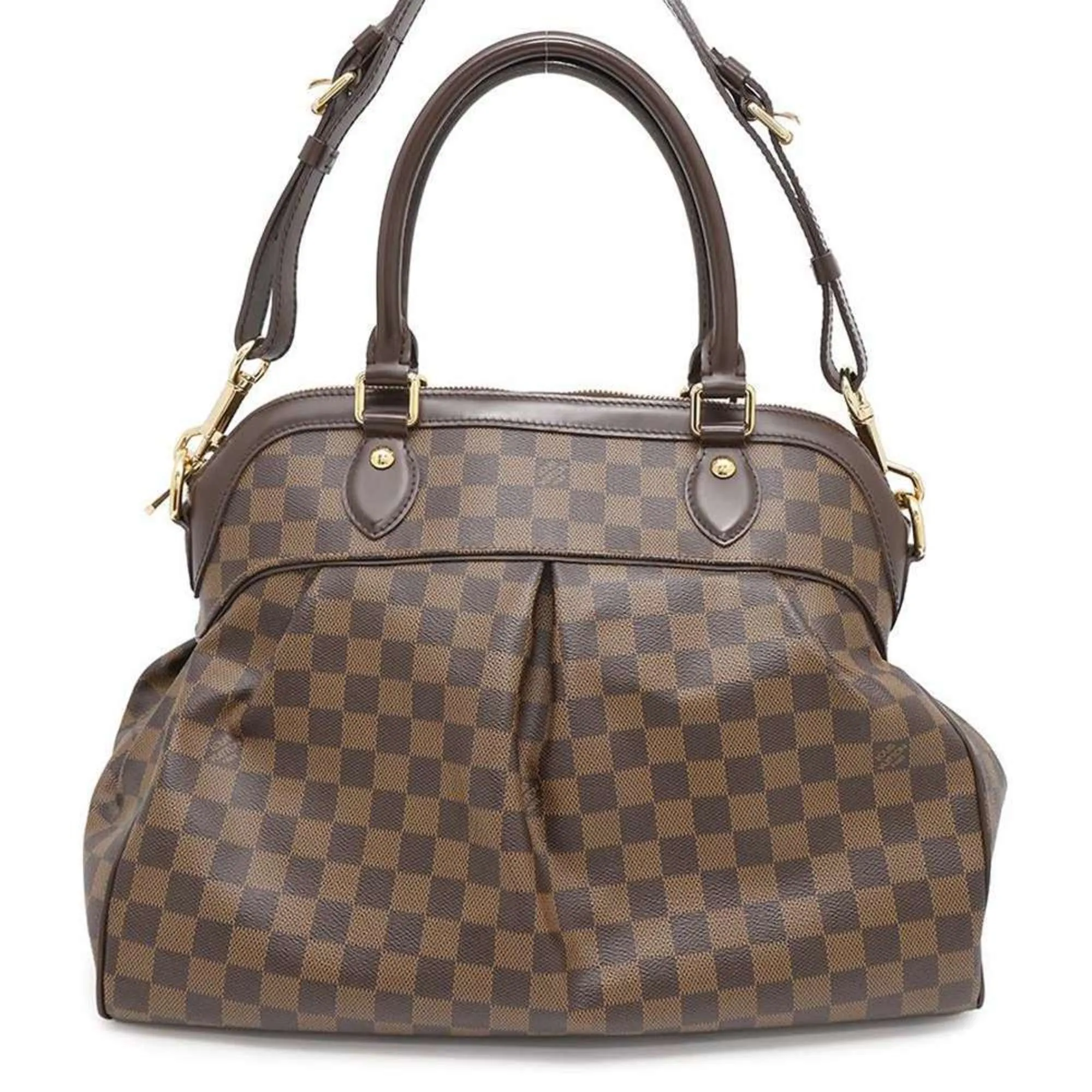 Louis Vuitton Ebene Color Damier Canvas Handbag (Pre-Owned)