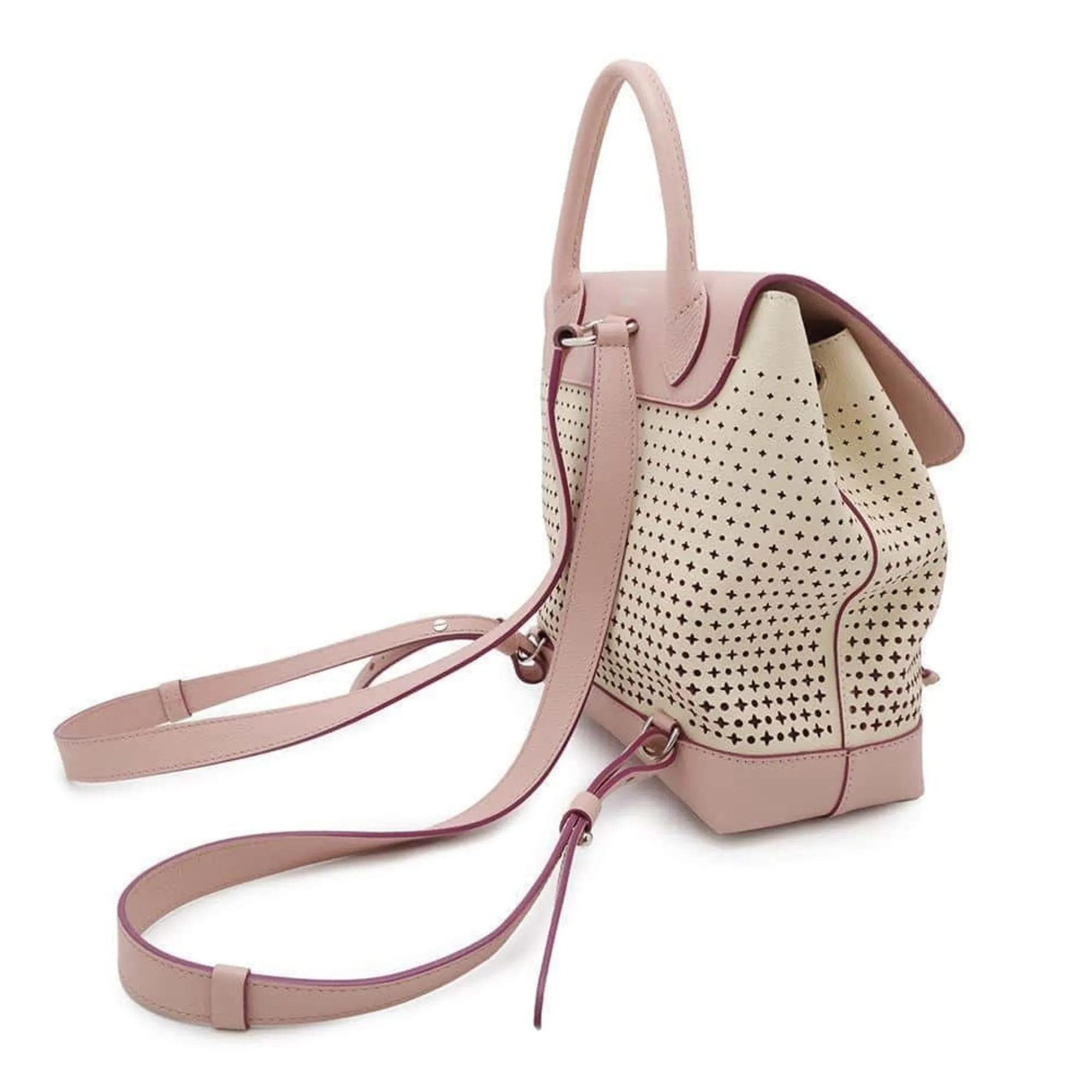 Louis Vuitton ivory pink Leather Backpack (Pre-Owned)