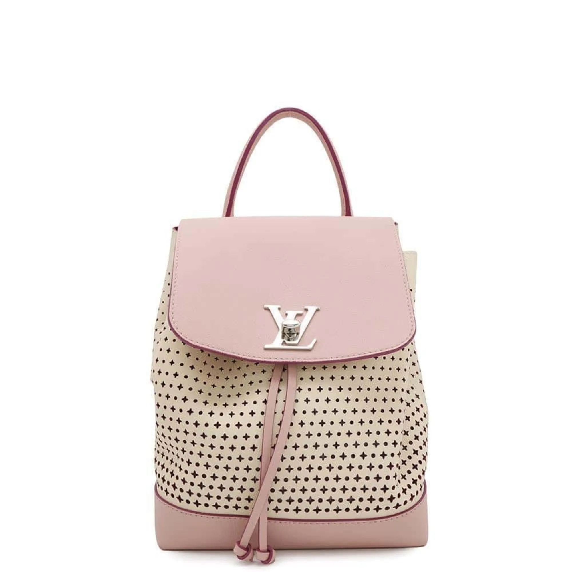 Louis Vuitton ivory pink Leather Backpack (Pre-Owned)