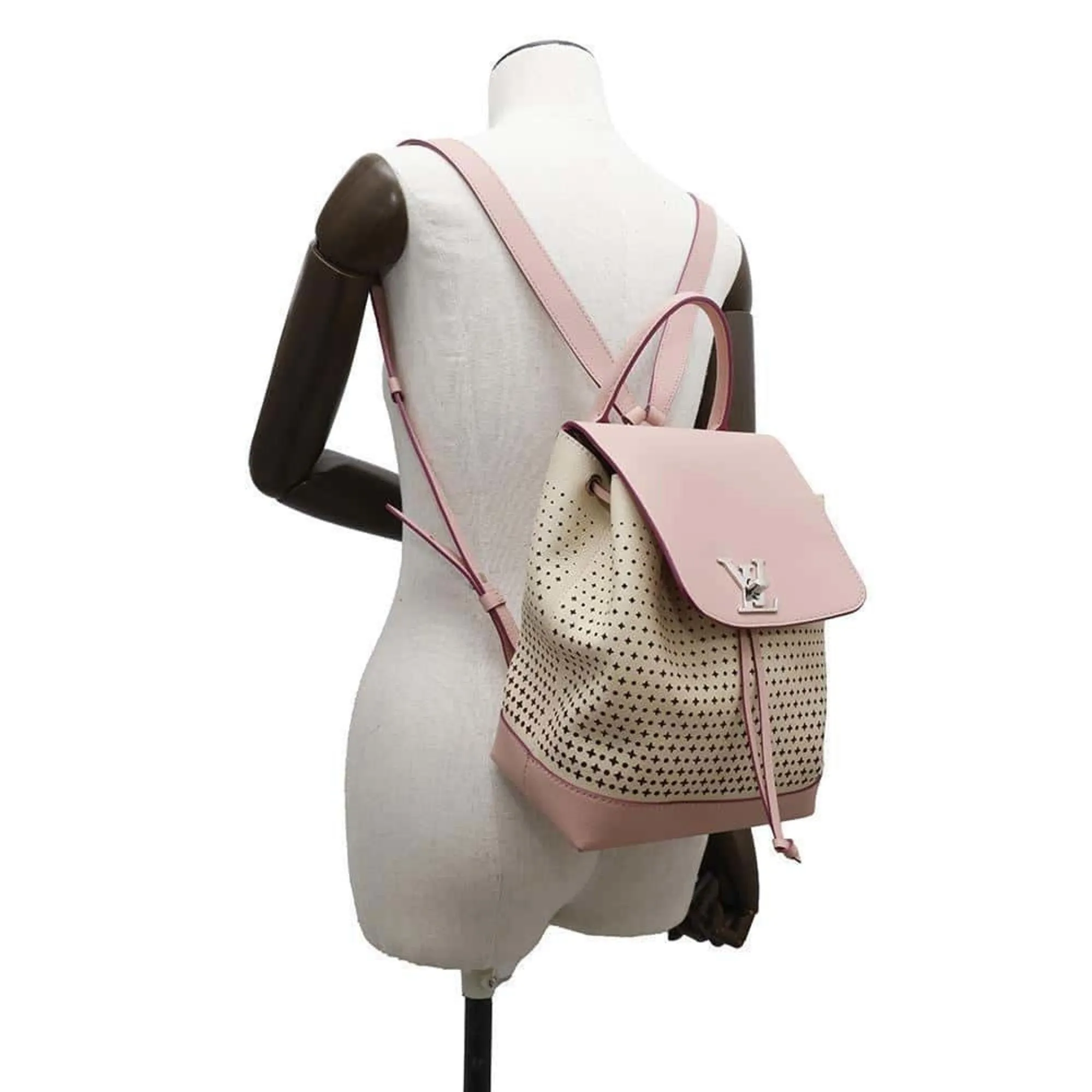 Louis Vuitton ivory pink Leather Backpack (Pre-Owned)