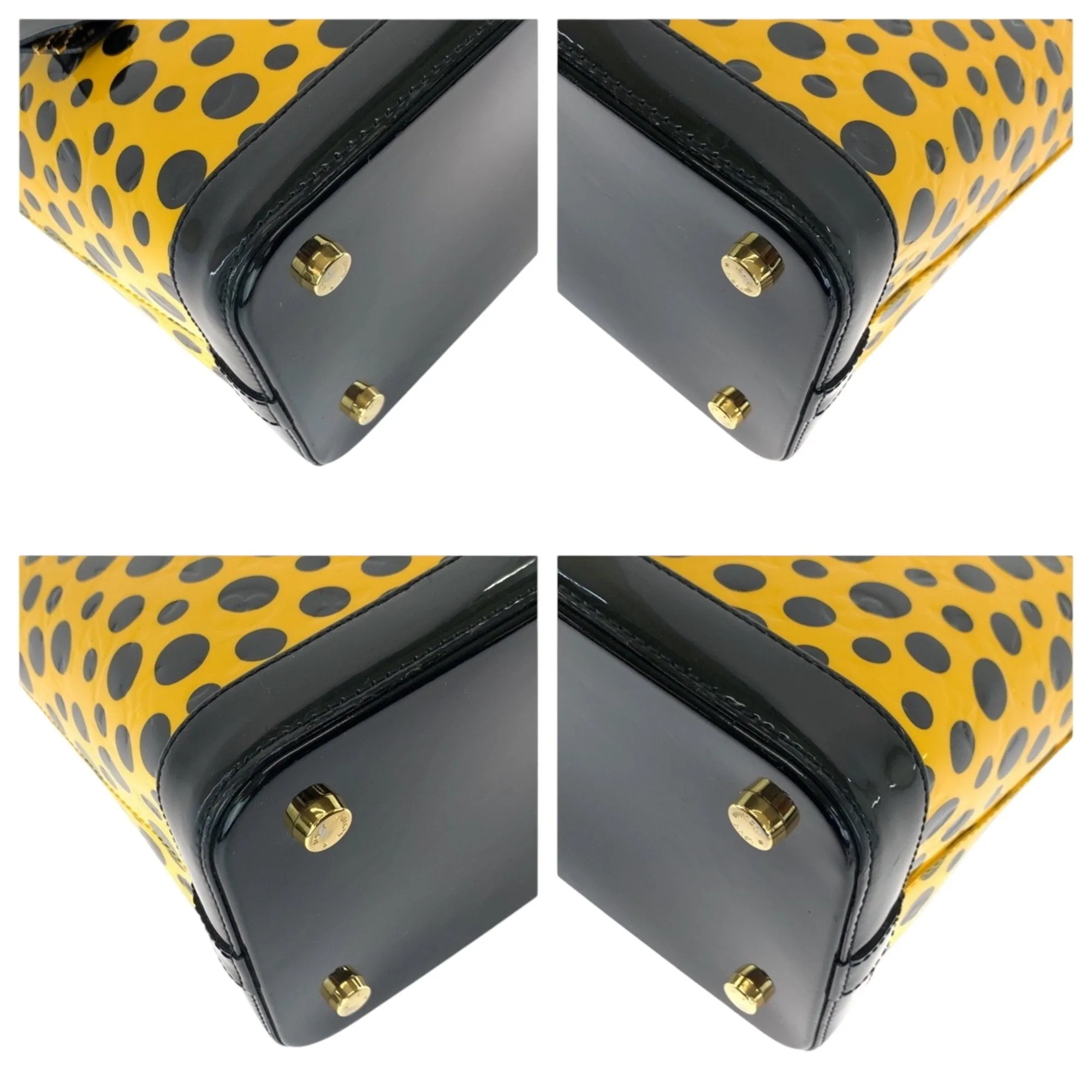 Louis Vuitton Jaune yellow Patent Leather Handbag (Pre-Owned)