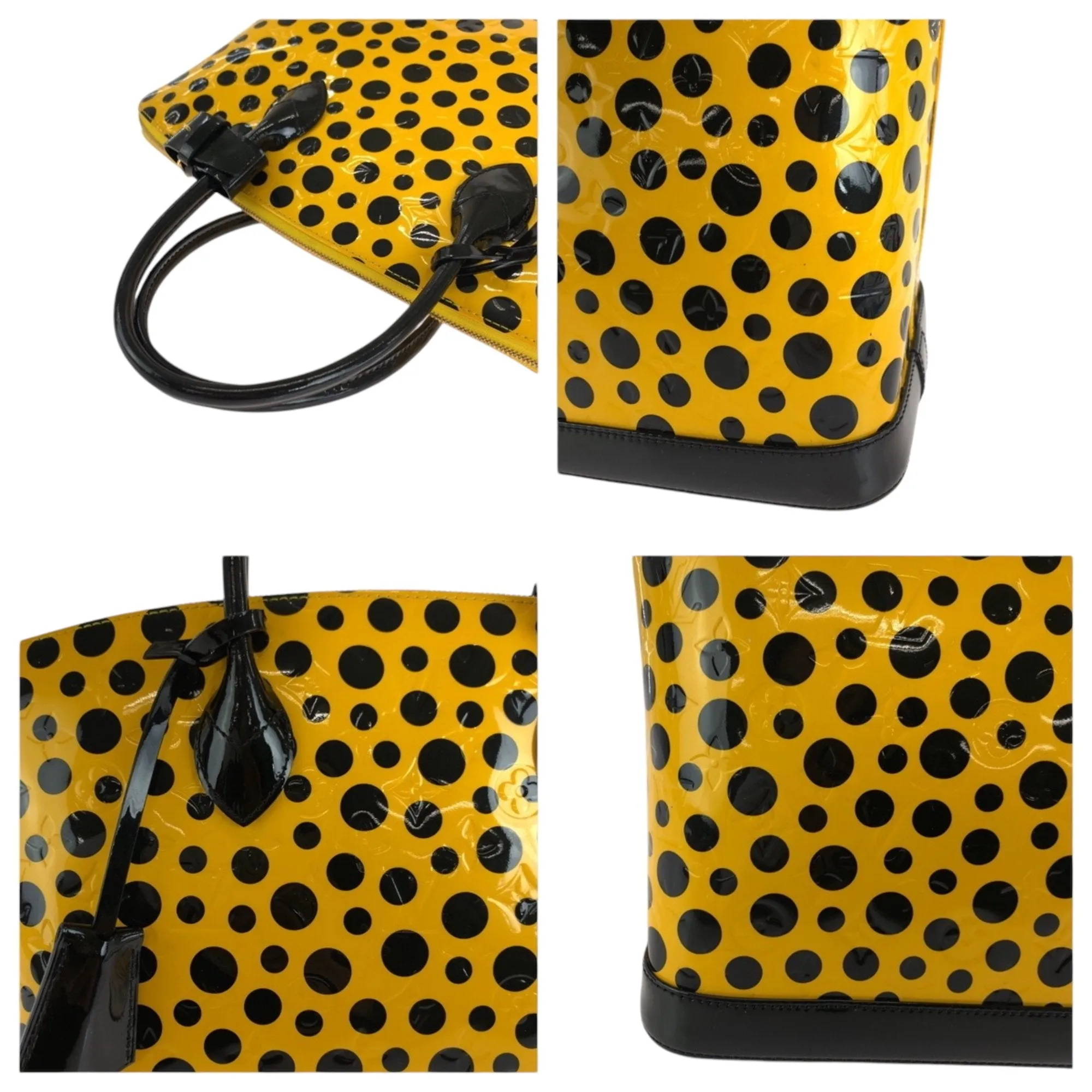 Louis Vuitton Jaune yellow Patent Leather Handbag (Pre-Owned)