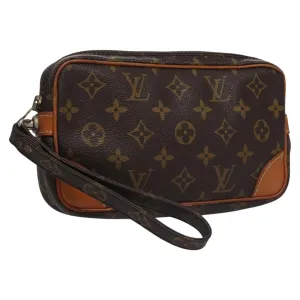 Louis Vuitton Marly Dragonne Canvas Clutch Bag (Pre-Owned)