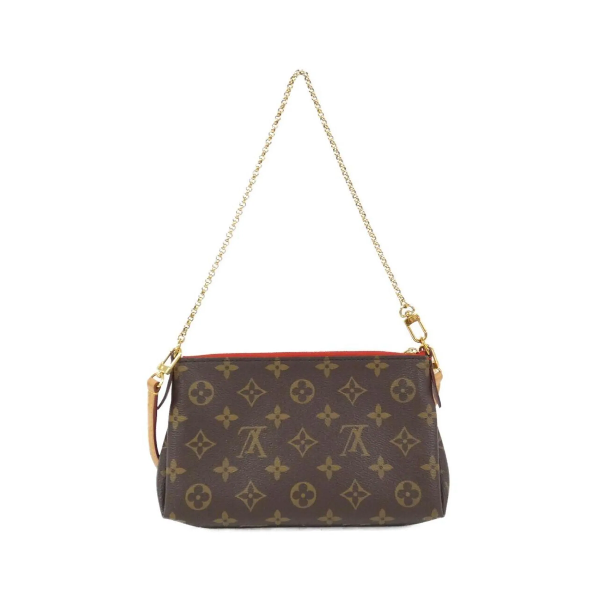 Louis Vuitton Monogram Cerise Marron Coated Canvas Clutch Bag Shoulder Bag (Pre-Owned)