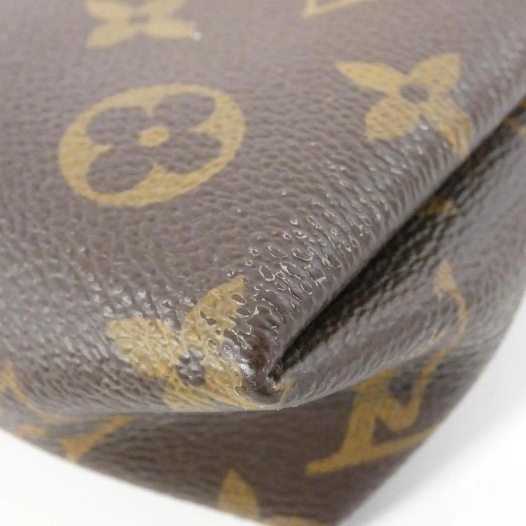 Louis Vuitton Monogram Cerise Marron Coated Canvas Clutch Bag Shoulder Bag (Pre-Owned)