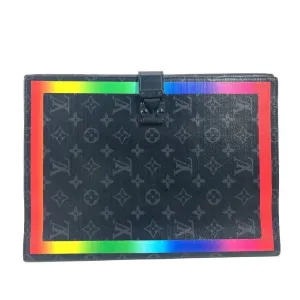 Louis Vuitton Monogram Eclipse Canvas Clutch Bag Pouch (Pre-Owned)