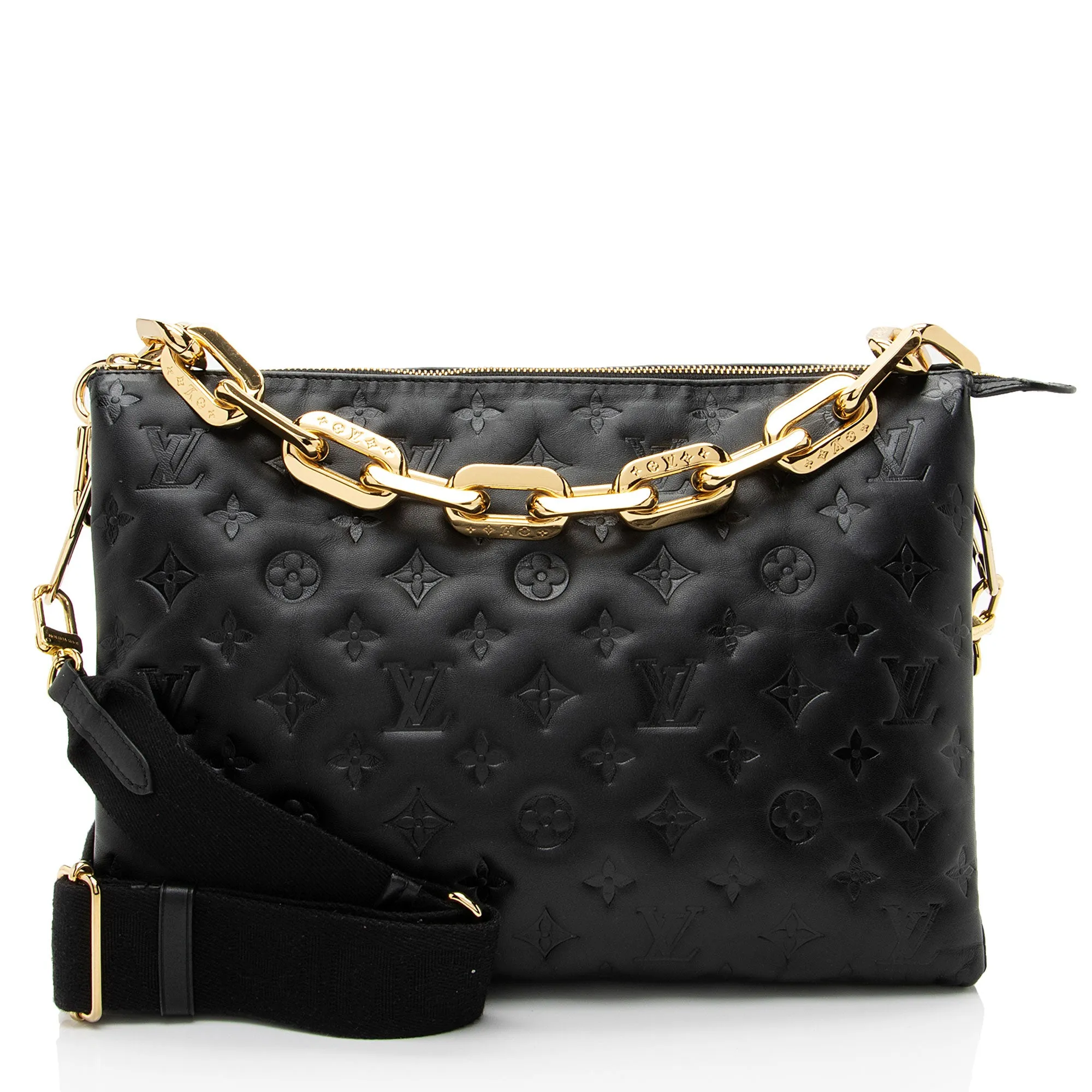 Louis Vuitton Monogram Embossed Lambskin Coussin MM Shoulder Bag
