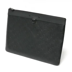 Louis Vuitton Monogram Shadow Clutch Bag Pochette (Pre-Owned)