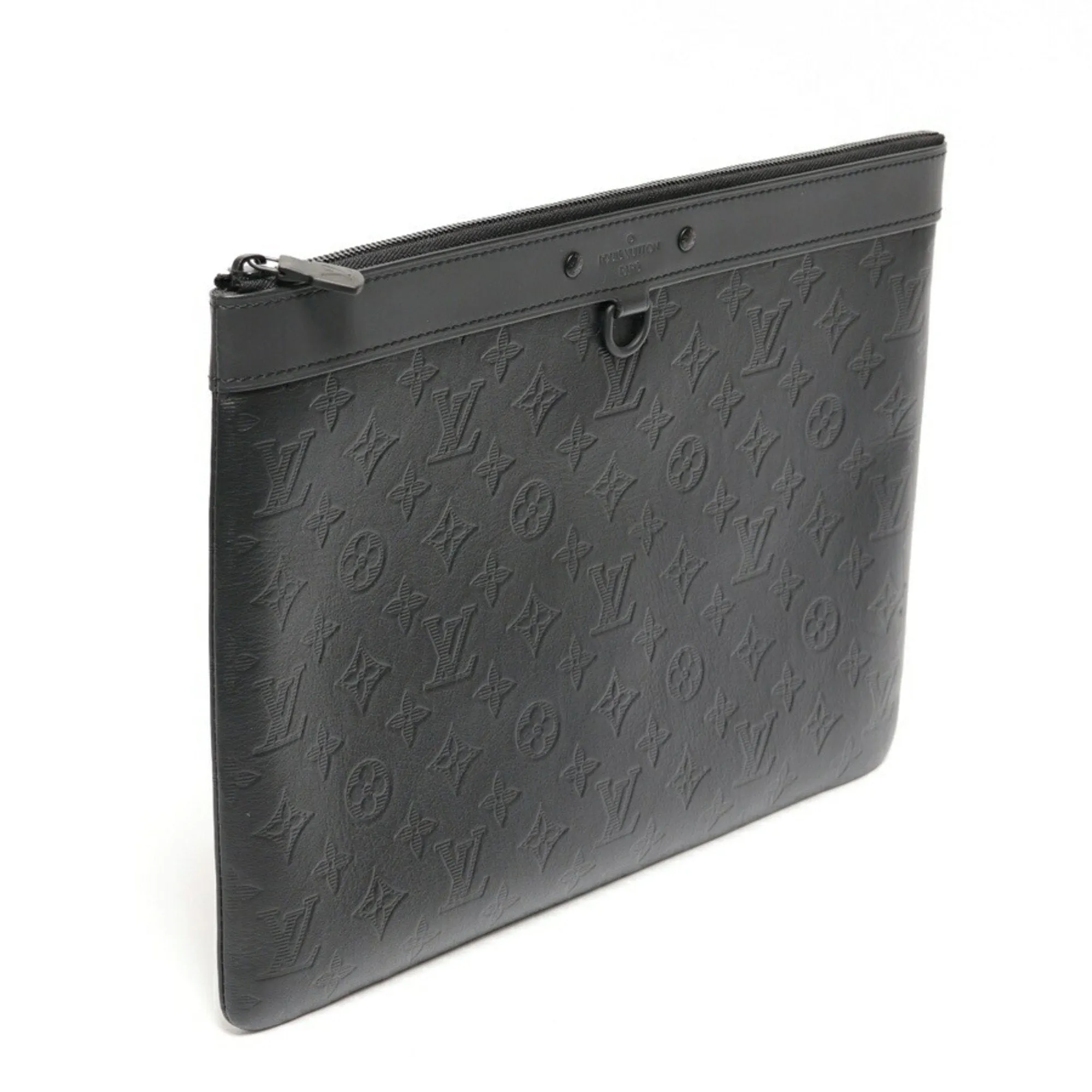 Louis Vuitton Monogram Shadow Clutch Bag Pochette (Pre-Owned)