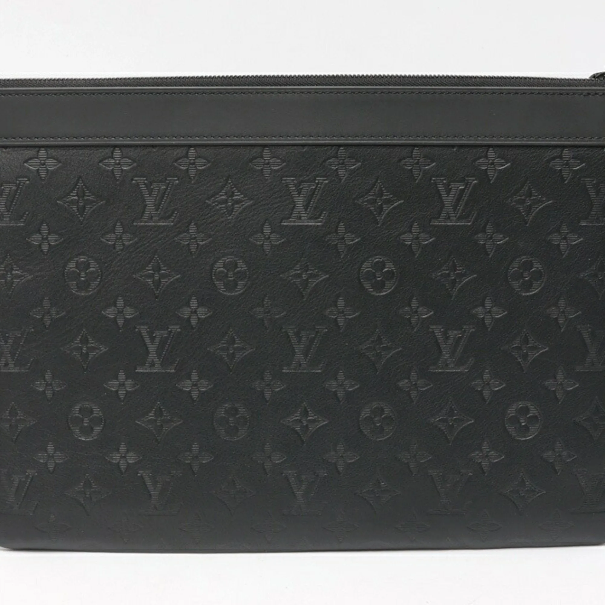 Louis Vuitton Monogram Shadow Clutch Bag Pochette (Pre-Owned)