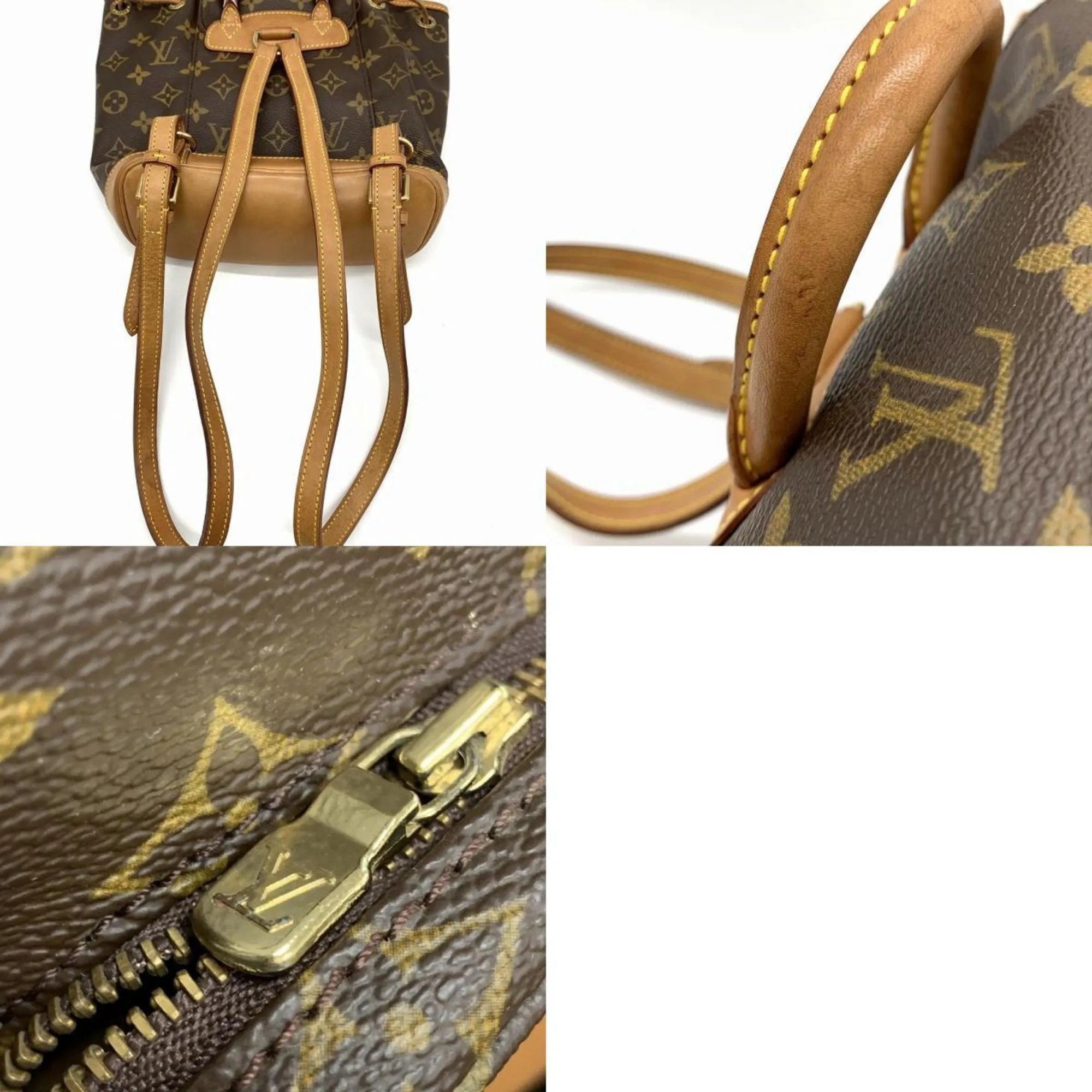 Louis Vuitton Montsouris Canvas Backpack Bag (Pre-Owned)