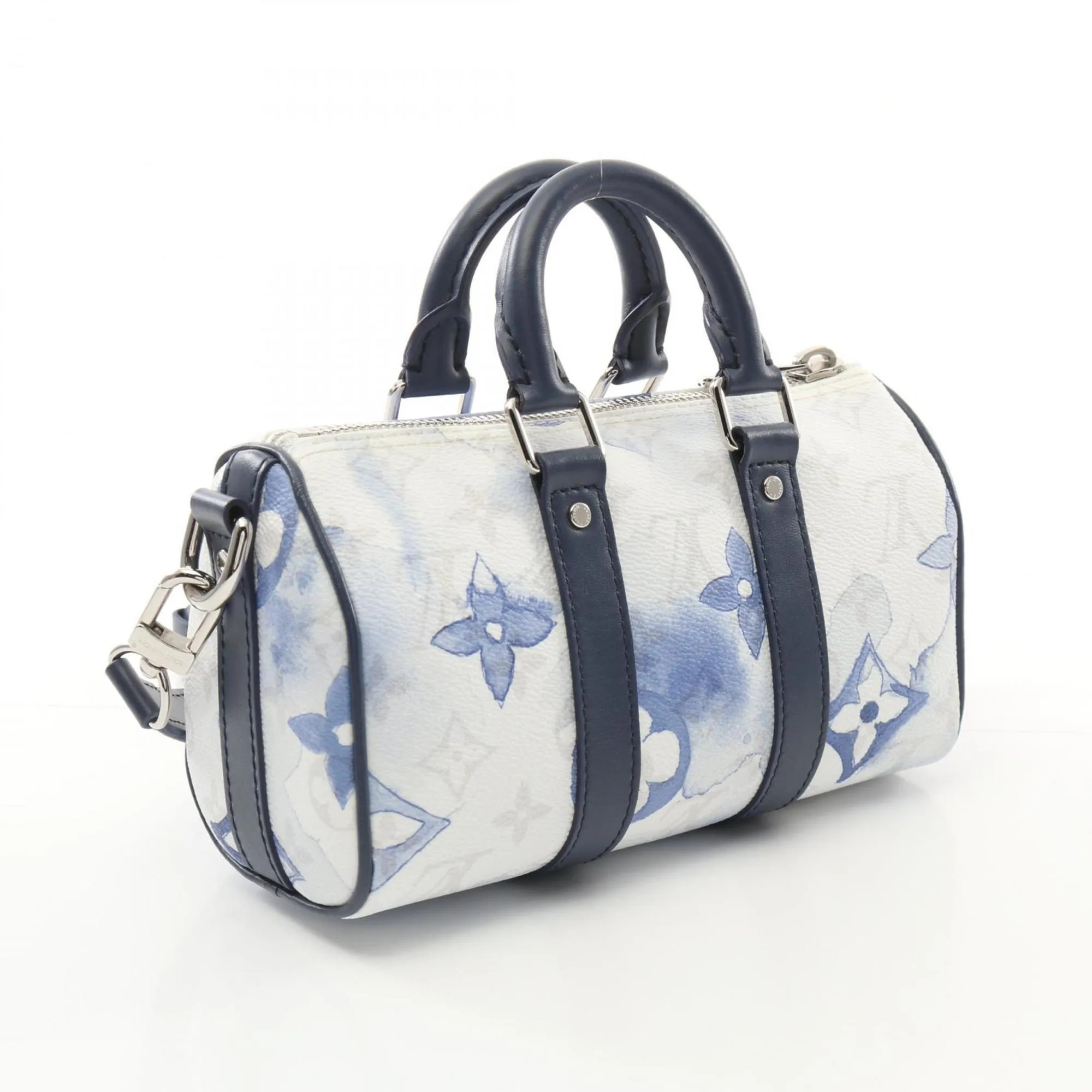 Louis Vuitton Navy Pvc Leather Handbag (Pre-Owned)