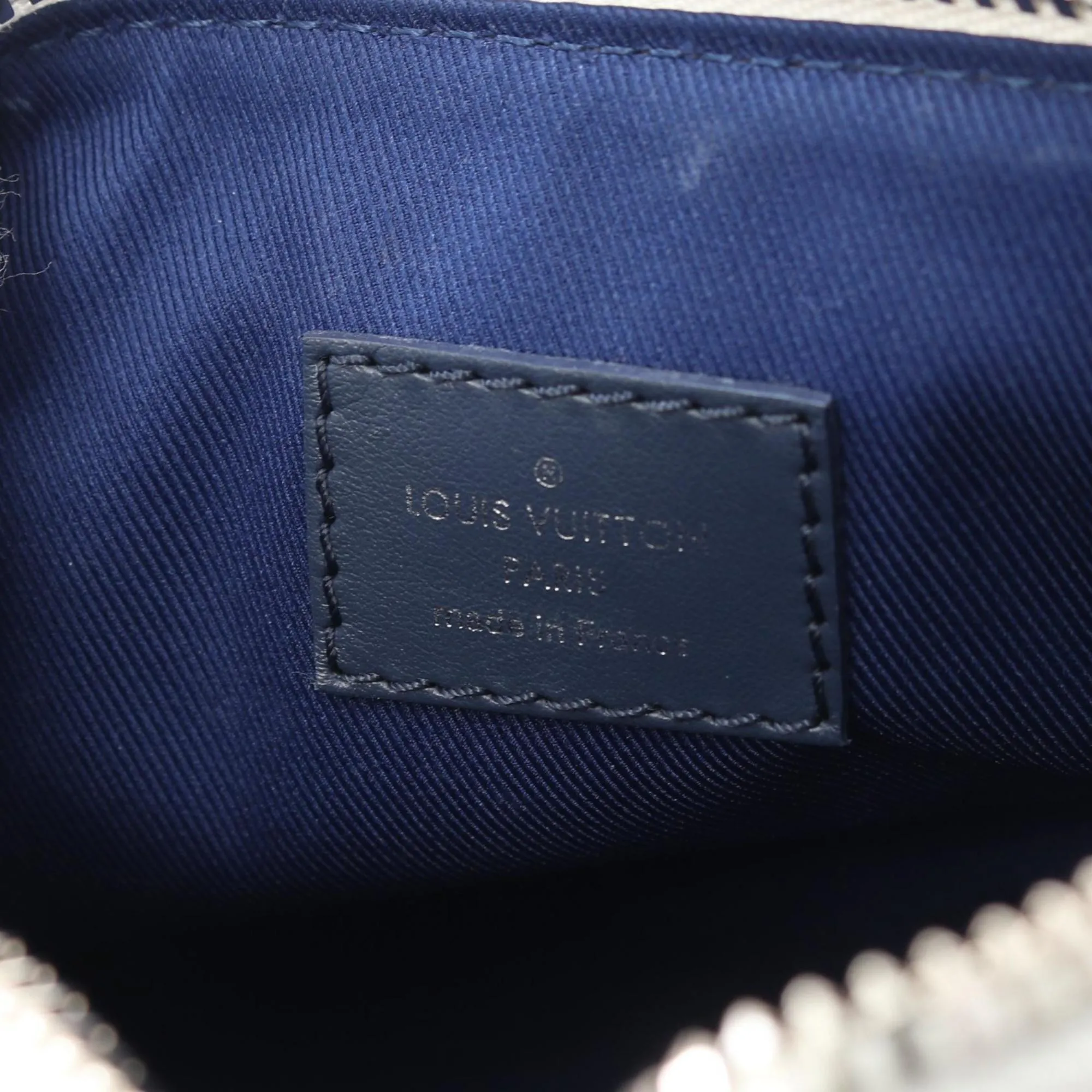 Louis Vuitton Navy Pvc Leather Handbag (Pre-Owned)
