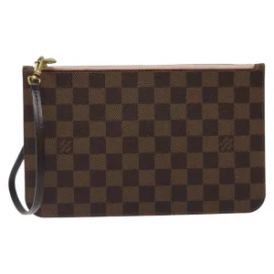 Louis Vuitton Neverfull Pouch Canvas Clutch Bag (Pre-Owned)