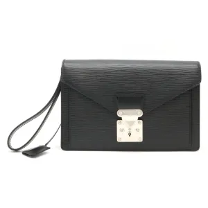 Louis Vuitton Noir Epi Leather Clutch Bag (Pre-Owned)