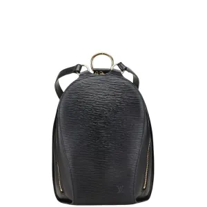 Louis Vuitton Noir Leather Backpack (Pre-Owned)