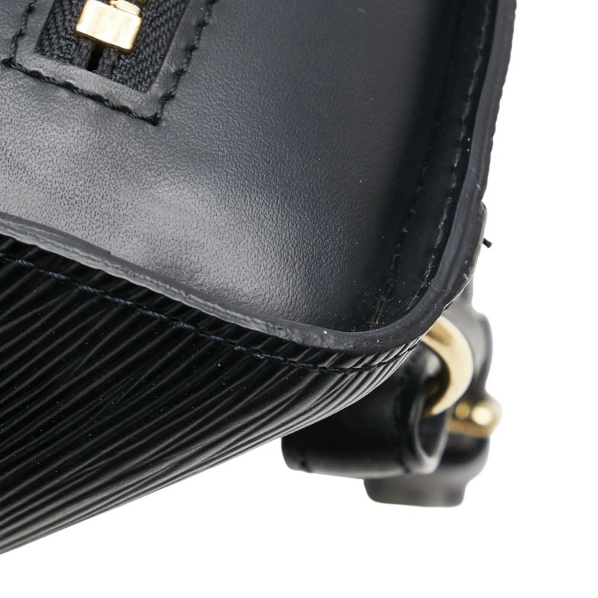 Louis Vuitton Noir Leather Backpack (Pre-Owned)