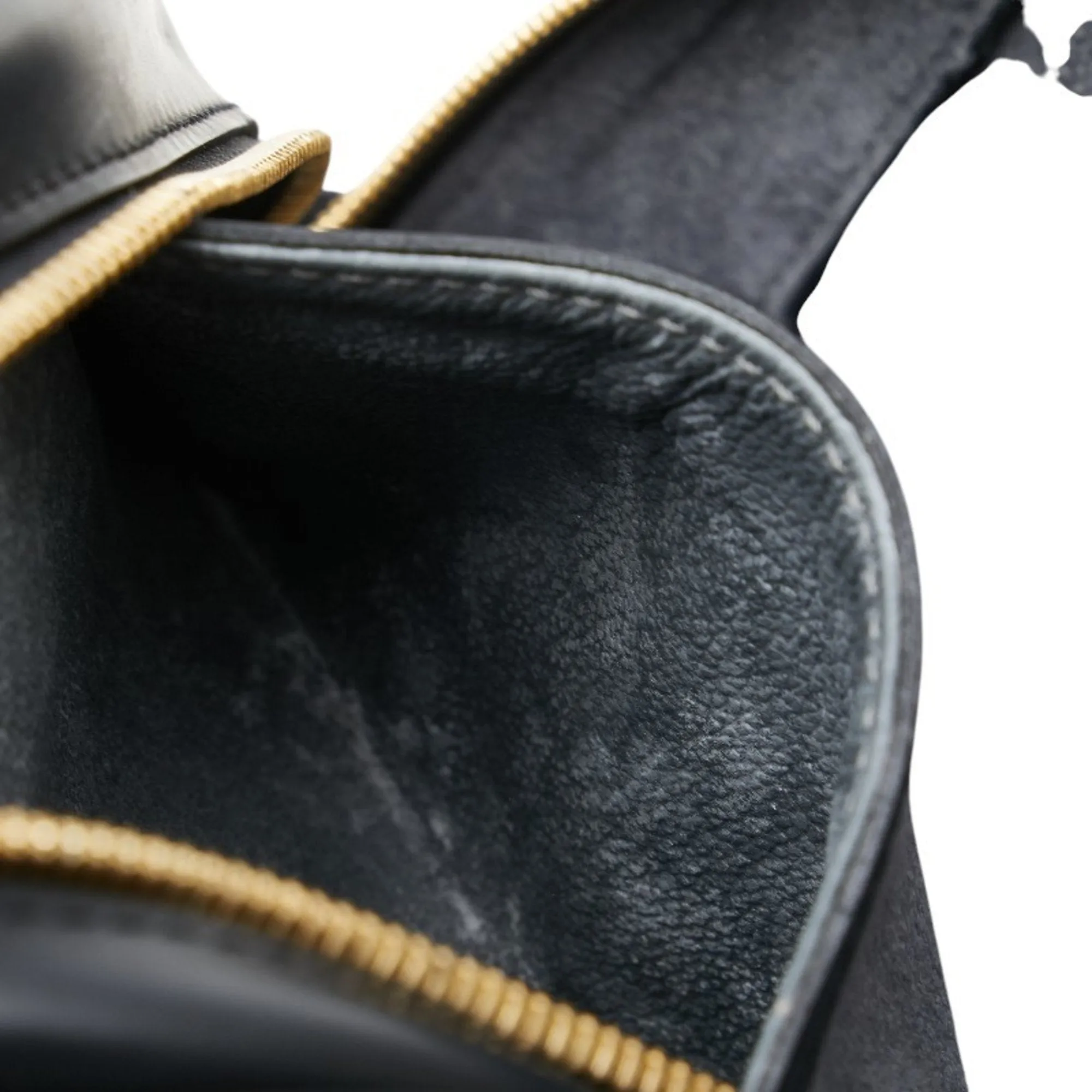 Louis Vuitton Noir Leather Backpack (Pre-Owned)