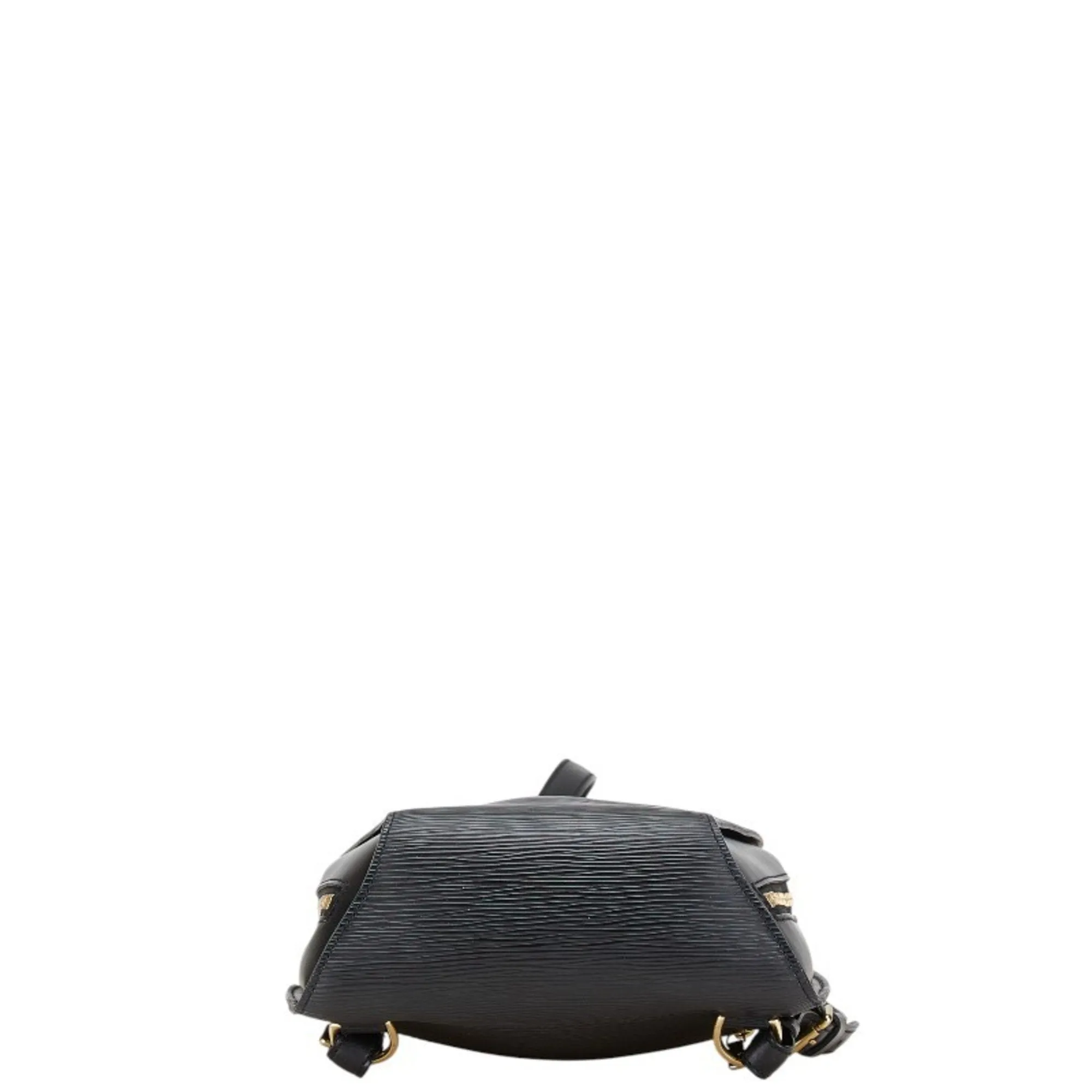 Louis Vuitton Noir Leather Backpack (Pre-Owned)