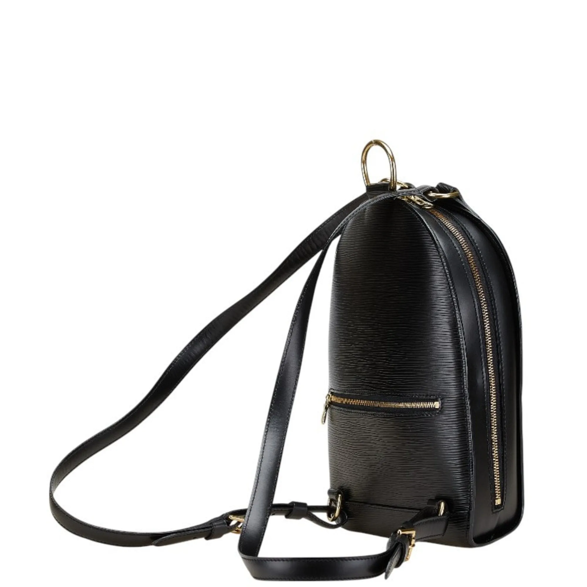 Louis Vuitton Noir Leather Backpack (Pre-Owned)