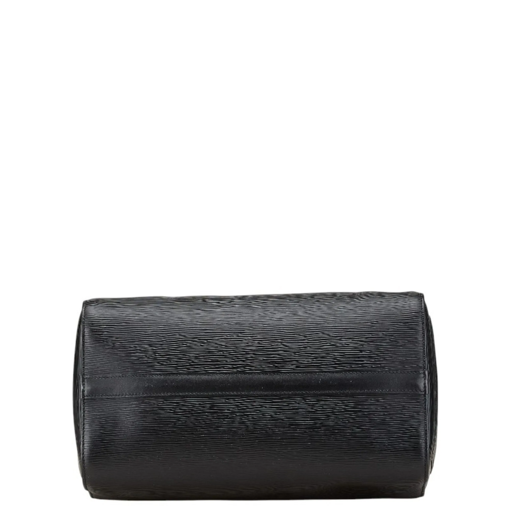 Louis Vuitton Noir Leather Boston Bag Handbag (Pre-Owned)