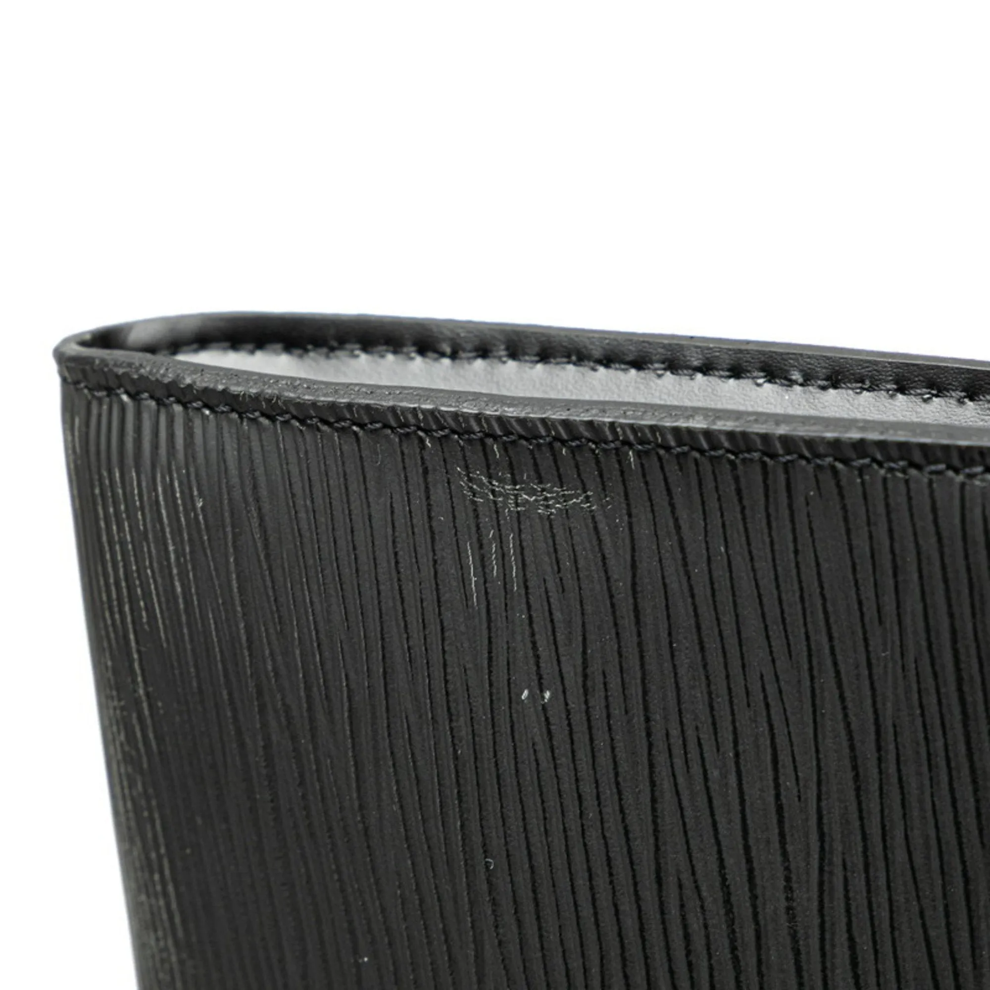 Louis Vuitton Noir Leather Handbag Pochette Pouch (Pre-Owned)