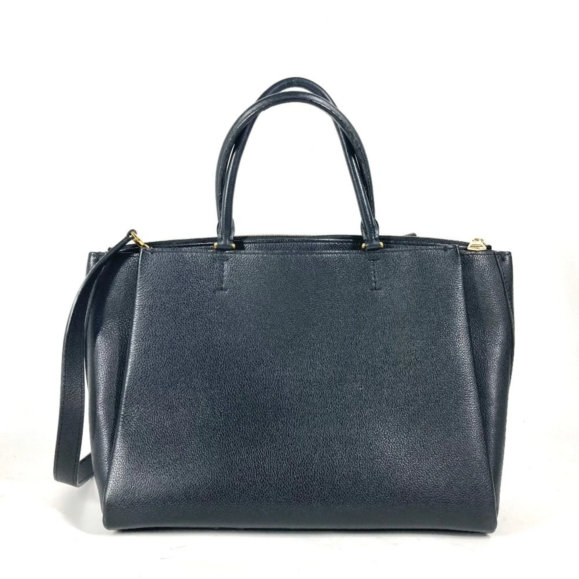 Louis Vuitton Noir Leather Handbag Shoulder Bag Tote Bag (Pre-Owned)