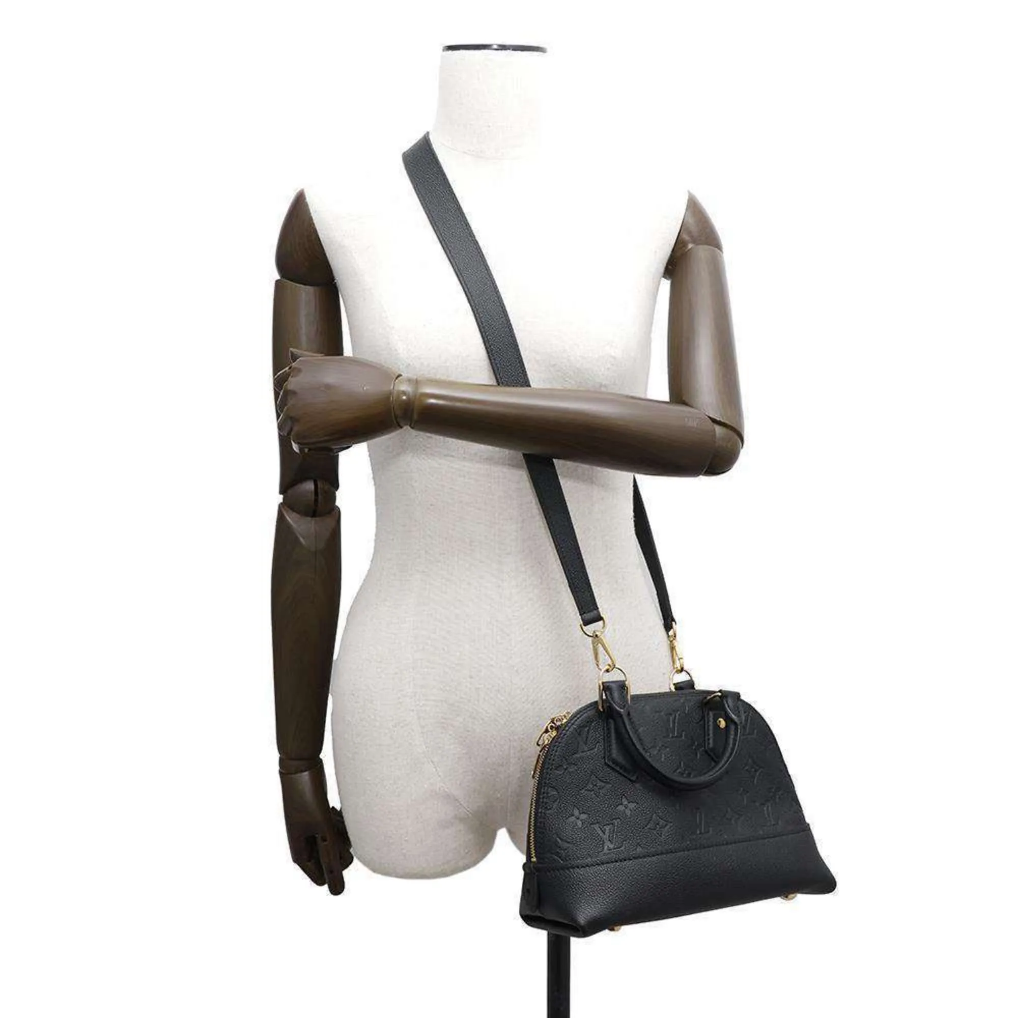 Louis Vuitton Noir Monogram Empreinte Handbag (Pre-Owned)
