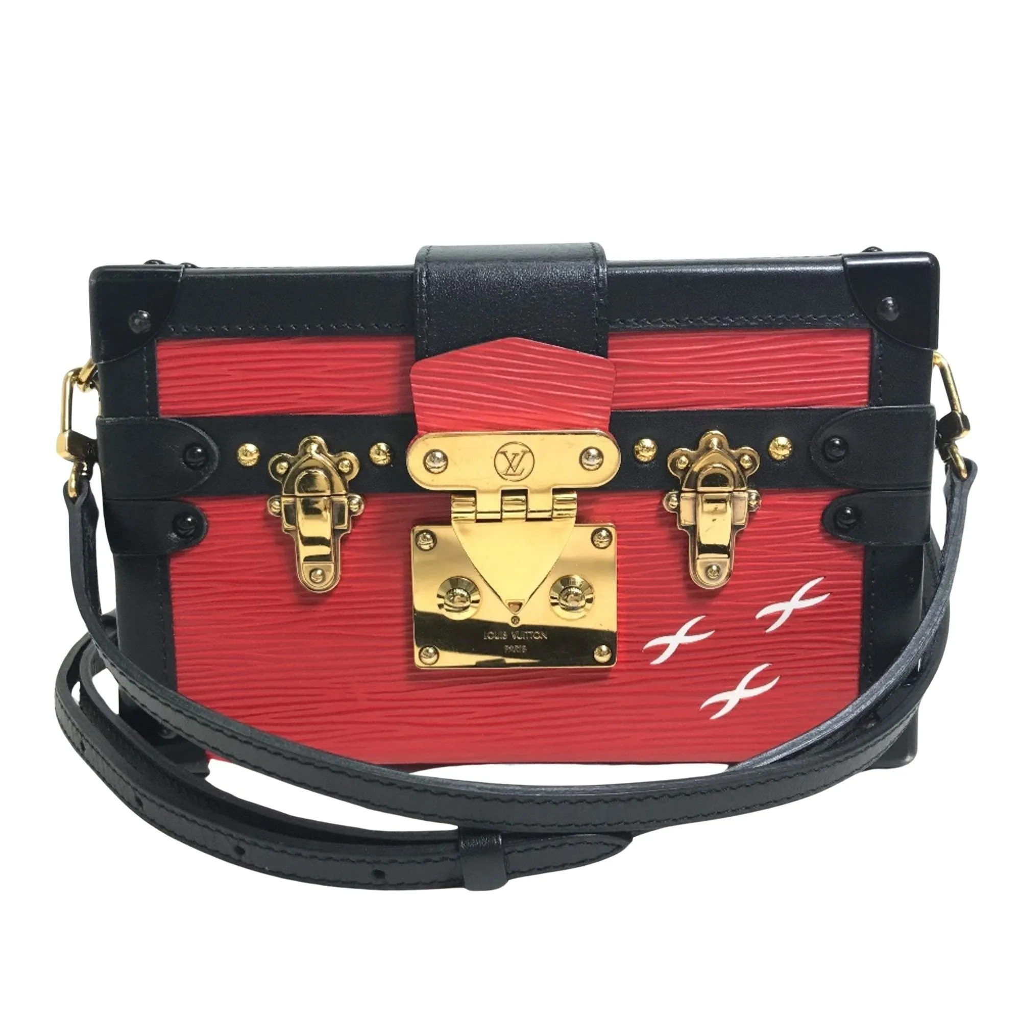 Louis Vuitton Petit Malle Leather Clutch Bag (Pre-Owned)