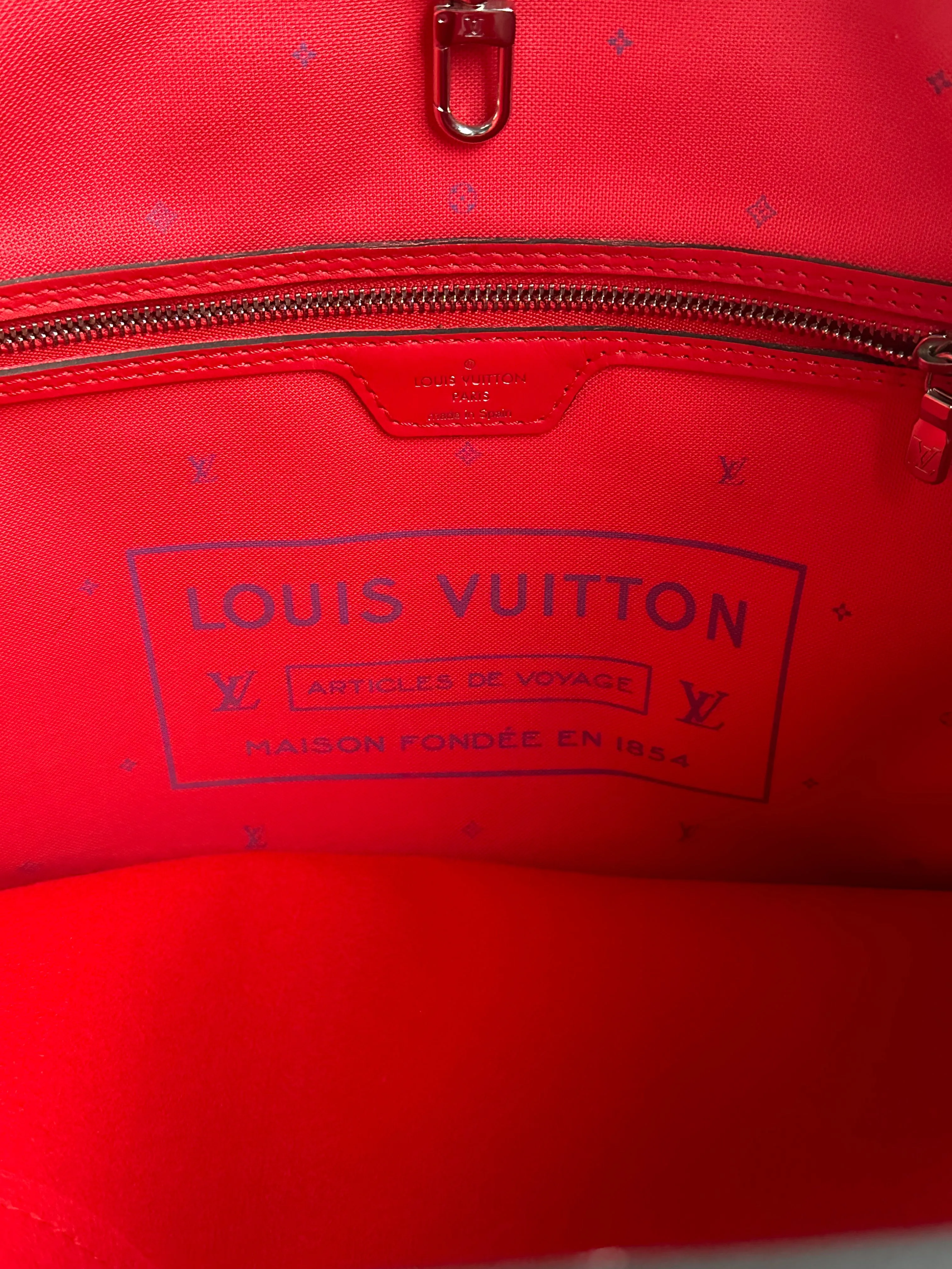 Louis Vuitton Pink & Red Escale Monogram Neverfull MM