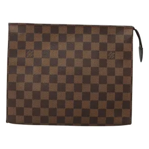 Louis Vuitton Poche Toilette Canvas Clutch Bag (Pre-Owned)