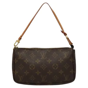Louis Vuitton Pochette Accessoire Canvas Clutch Bag (Pre-Owned)