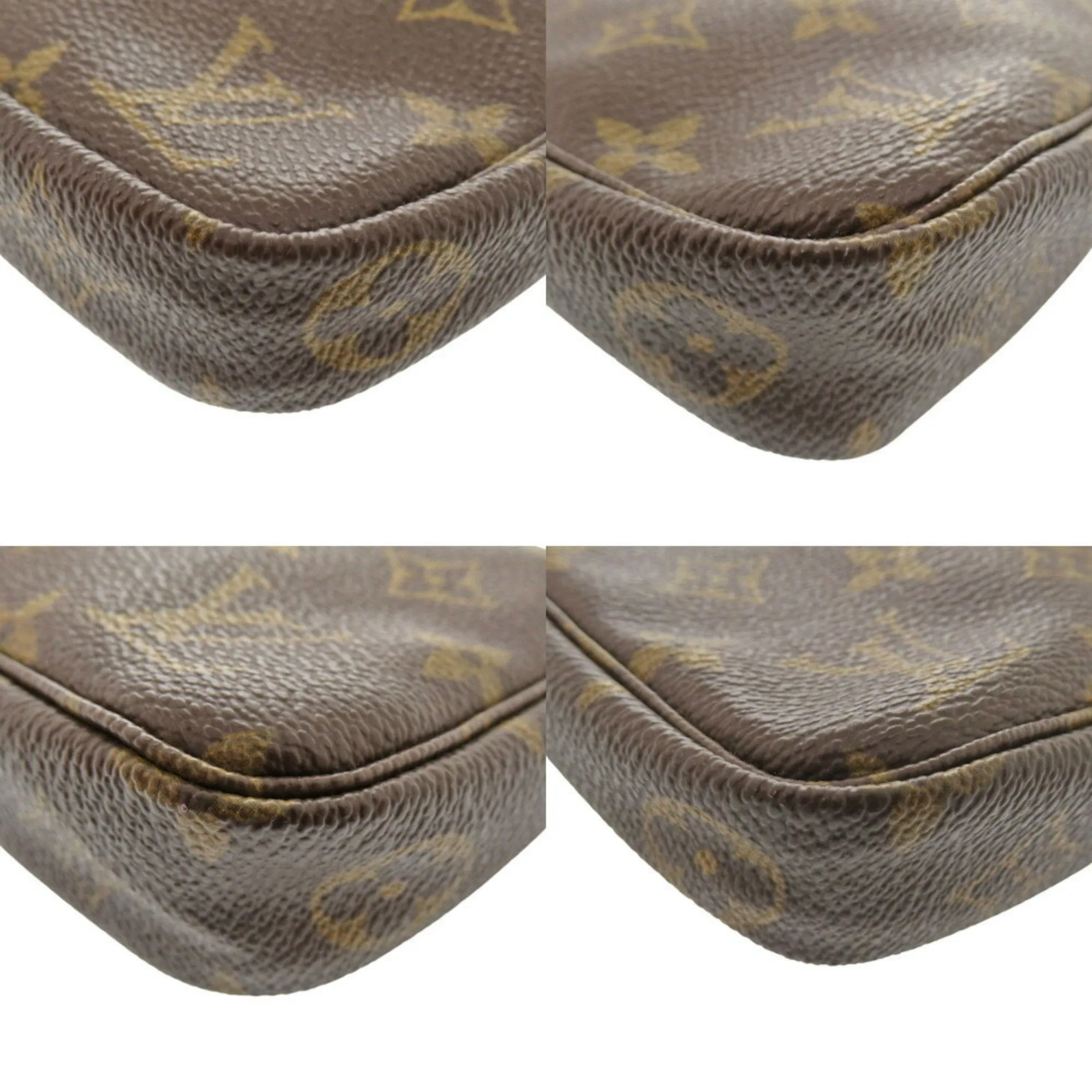 Louis Vuitton Pochette Accessoire Canvas Clutch Bag (Pre-Owned)