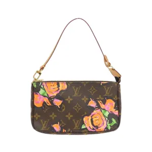 Louis Vuitton Pochette Accessoire Canvas Clutch Bag (Pre-Owned)