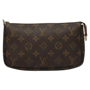Louis Vuitton Pochette Accessoire Canvas Clutch Bag (Pre-Owned)