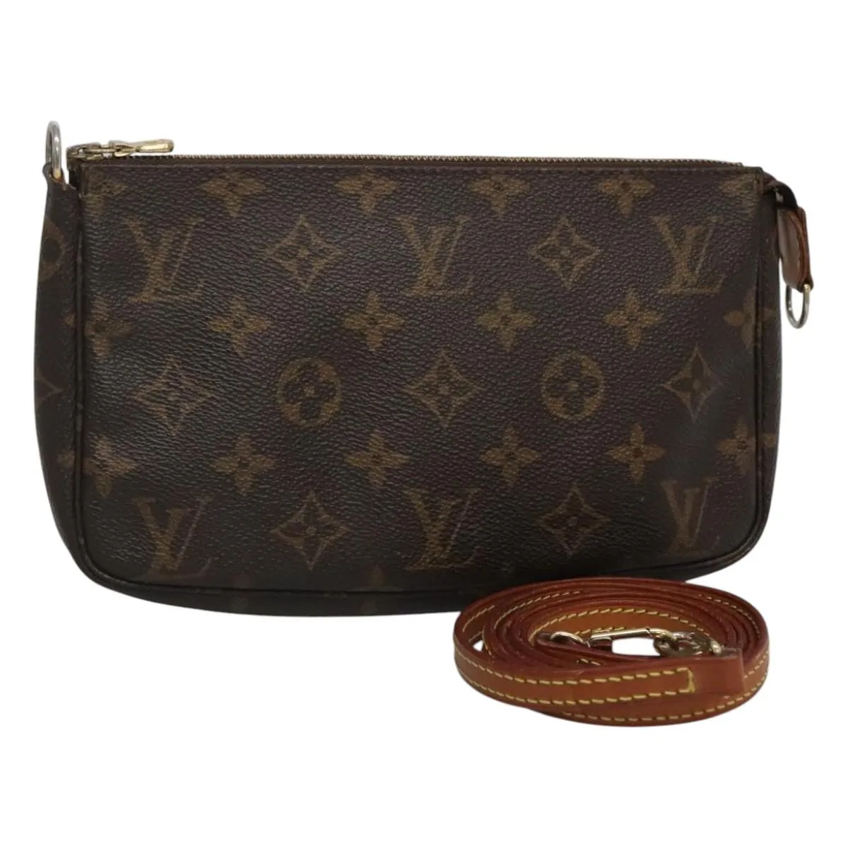 Louis Vuitton Pochette Accessoire Canvas Clutch Bag (Pre-Owned)