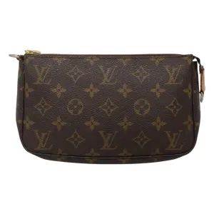 Louis Vuitton Pochette Accessoire Canvas Clutch Bag (Pre-Owned)