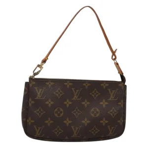 Louis Vuitton Pochette Accessoire Canvas Clutch Bag (Pre-Owned)