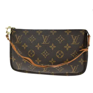Louis Vuitton Pochette Accessoire Canvas Clutch Bag (Pre-Owned)