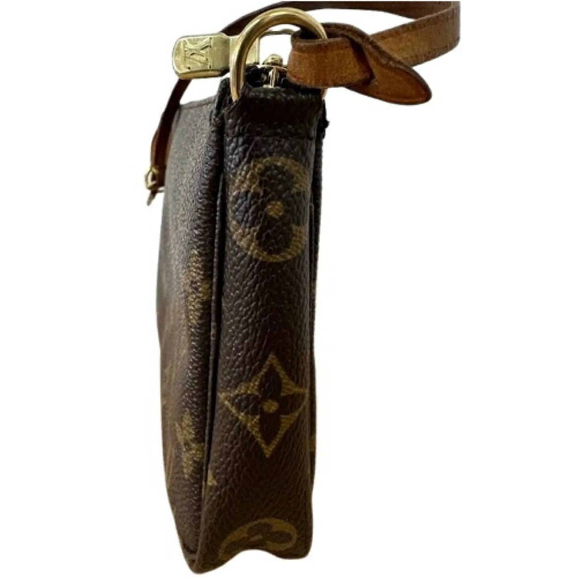 Louis Vuitton Pochette Accessoire Canvas Clutch Bag (Pre-Owned)