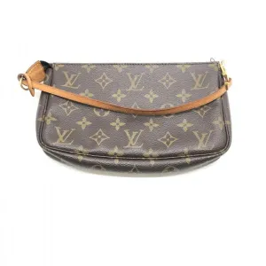 Louis Vuitton Pochette Accessoire Canvas Clutch Bag (Pre-Owned)
