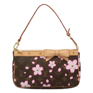 Louis Vuitton Pochette Accessoire Canvas Clutch Bag (Pre-Owned)