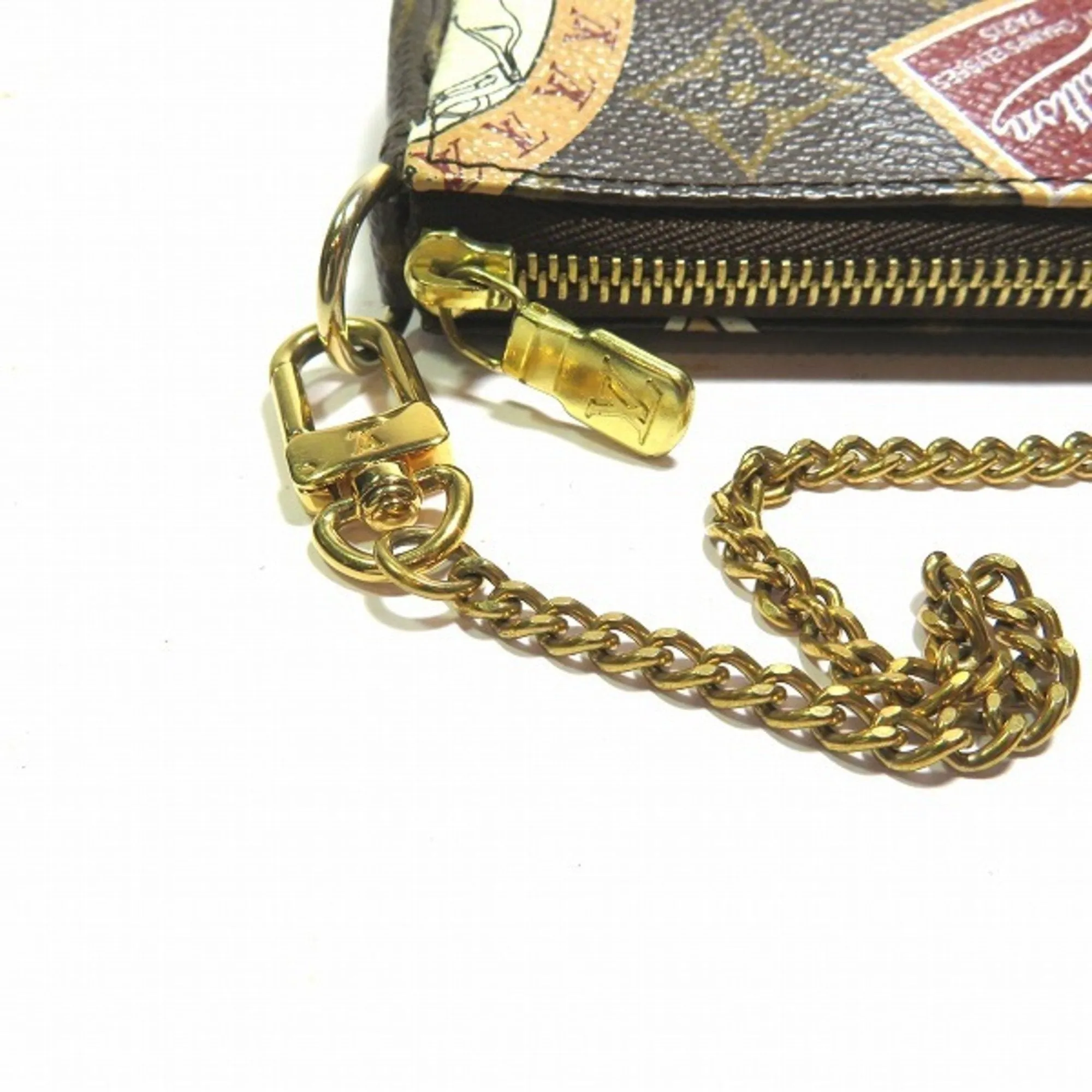 Louis Vuitton Pochette Accessoire Canvas Clutch Bag (Pre-Owned)