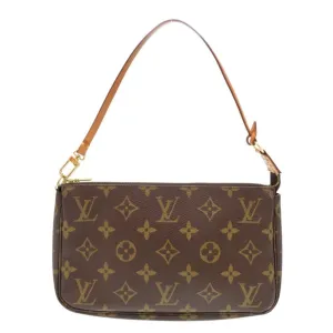 Louis Vuitton Pochette Accessoire Canvas Clutch Bag (Pre-Owned)