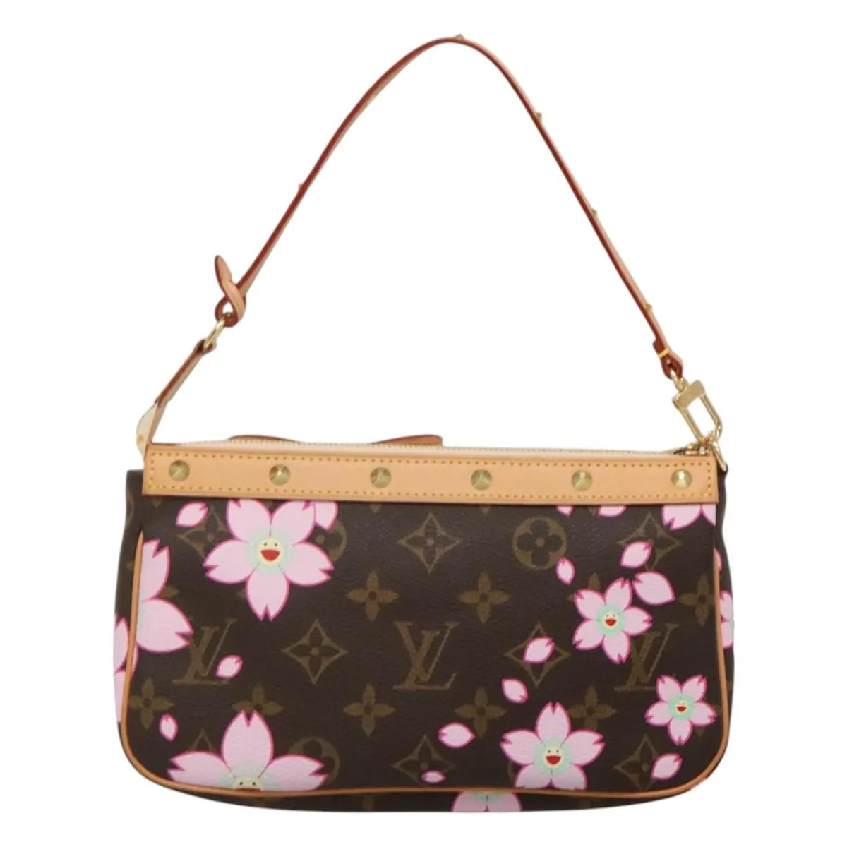 Louis Vuitton Pochette Accessoire Canvas Clutch Bag (Pre-Owned)