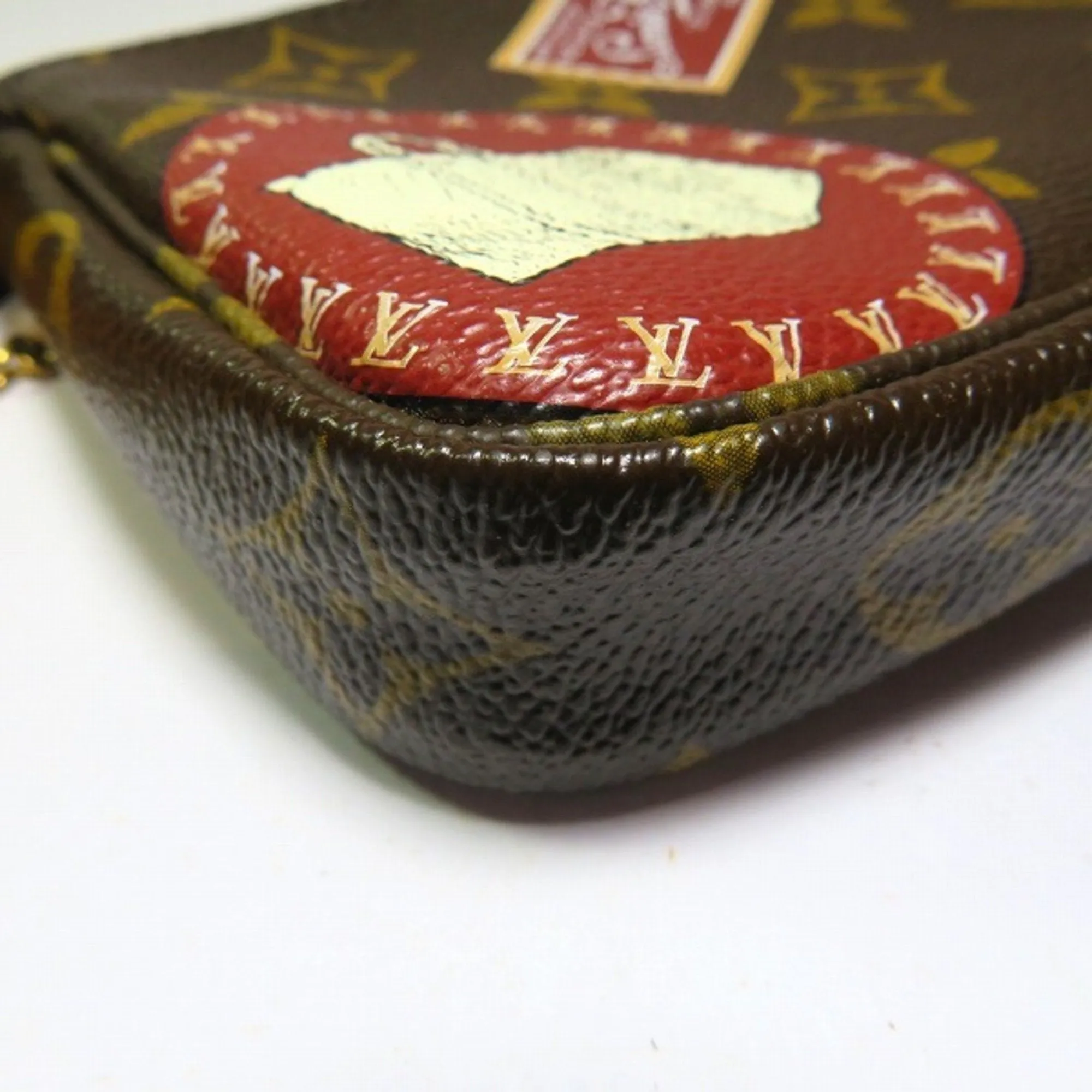 Louis Vuitton Pochette Accessoire Canvas Clutch Bag (Pre-Owned)