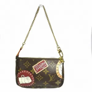 Louis Vuitton Pochette Accessoire Canvas Clutch Bag (Pre-Owned)