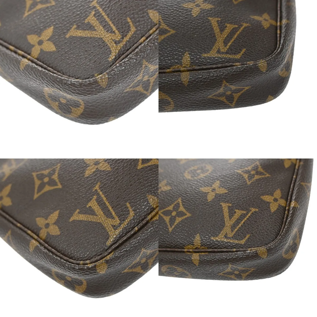 Louis Vuitton Pochette Accessoire Canvas Clutch Bag (Pre-Owned)